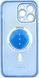 Чехол стекло AG Glass Matt Frame Color MagSafe Logo for Apple iPhone 14 голубой 27737 фото 2