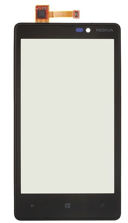 Сенсор (тачскрин) Nokia Lumia 820 и рамкой черный 01661 фото