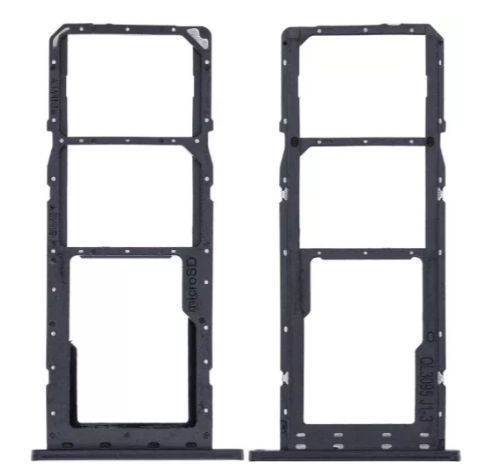 Держатель Sim-карты для и карты памяти Samsung Galaxy A03 A035 Dual SIM черный 28955 фото