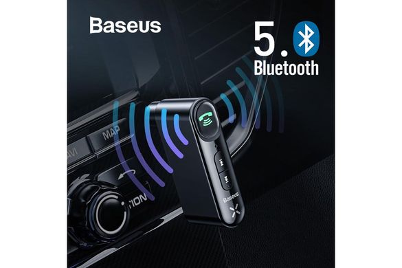 Автомобильный FM-трансмиттер Baseus Qiyin AUX Car Bluetooth Receiver черный (WXQY-01) 19721 фото