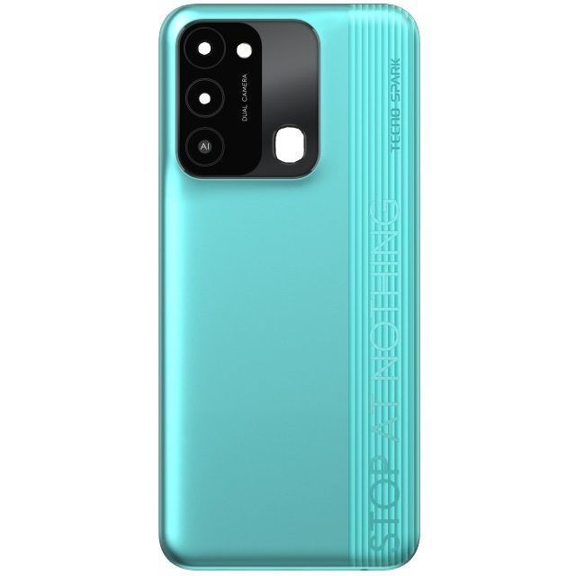 Задня кришка для Tecno Spark 8C зелена, Turquoise зі склом камери 30976 фото