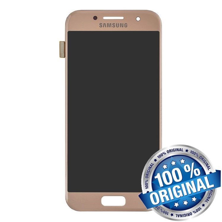 Дисплей для Samsung A320F Galaxy A3 2017 розовый (GH97-19732D) Оригинал 05935 фото