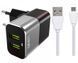 Сетевое зарядное устройство LDNIO A2206 2USB 2.4A + провод Micro 17554 фото 1