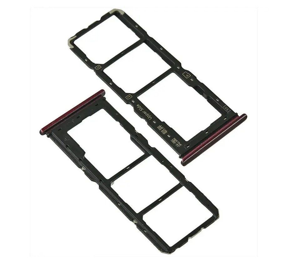 Держатель Sim-карты и карты памяти Vivo Y15, красный, Burgundy Red, на две Sim-карты 24312 фото