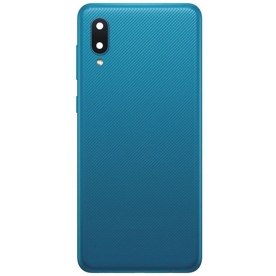 Задня кришка для Samsung A022 Galaxy A02 синя зі склом камери 31233 фото