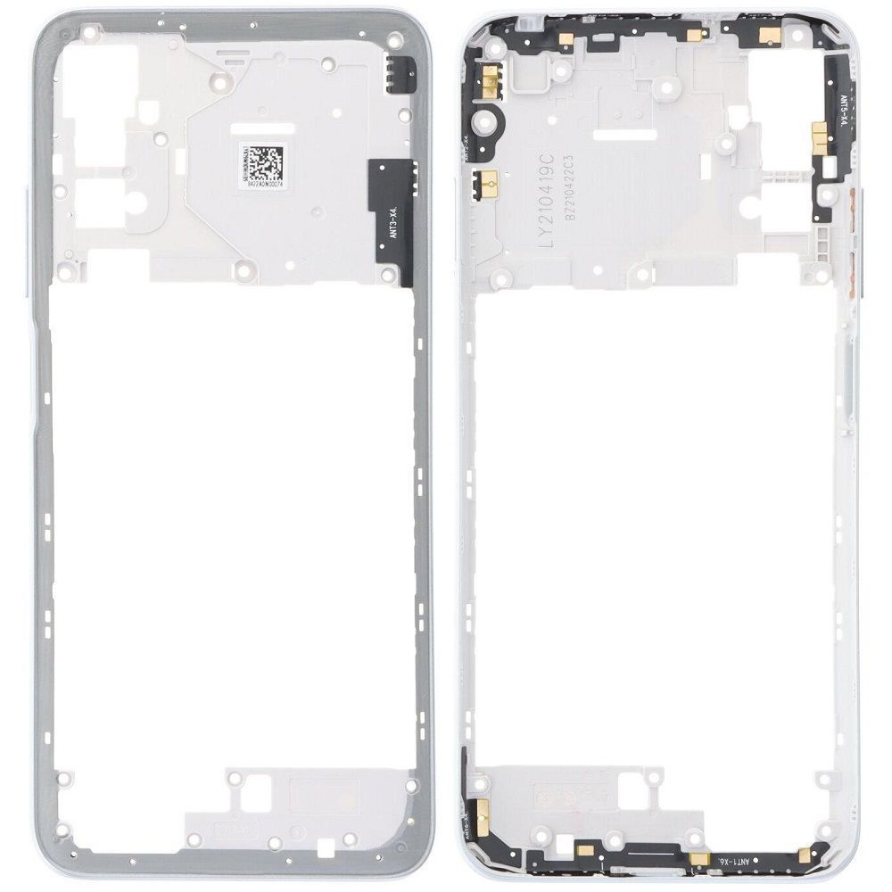 Рамка корпусу для Xiaomi Redmi Note 10 5G M2103K19G, M2103K19C срібляста Chrome Silver 31437 фото