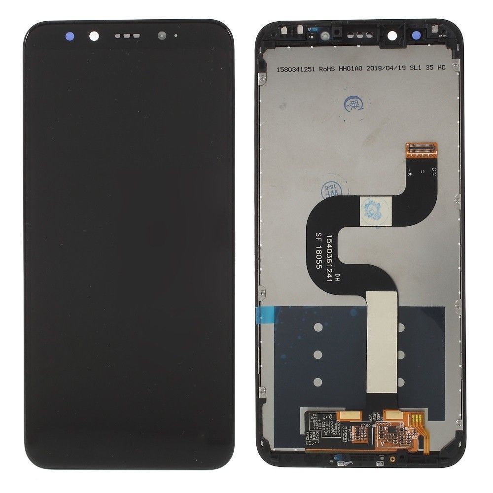 Дисплей для Xiaomi Mi A2, Mi6x с рамкой черный Оригинал (5606100530B6) 28503 фото