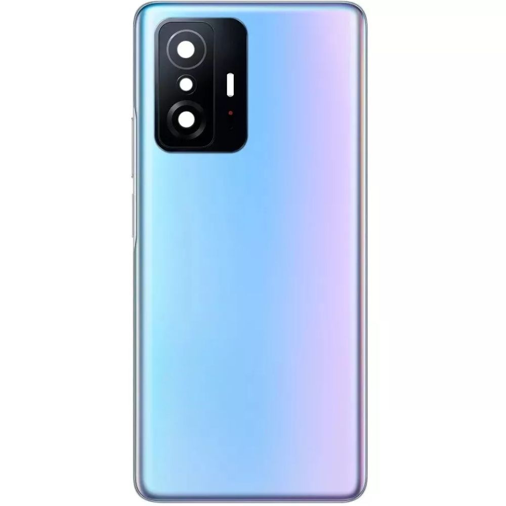 Задняя крышка для Xiaomi 11T, 11T Pro со стеклом камеры голубая 32451 фото