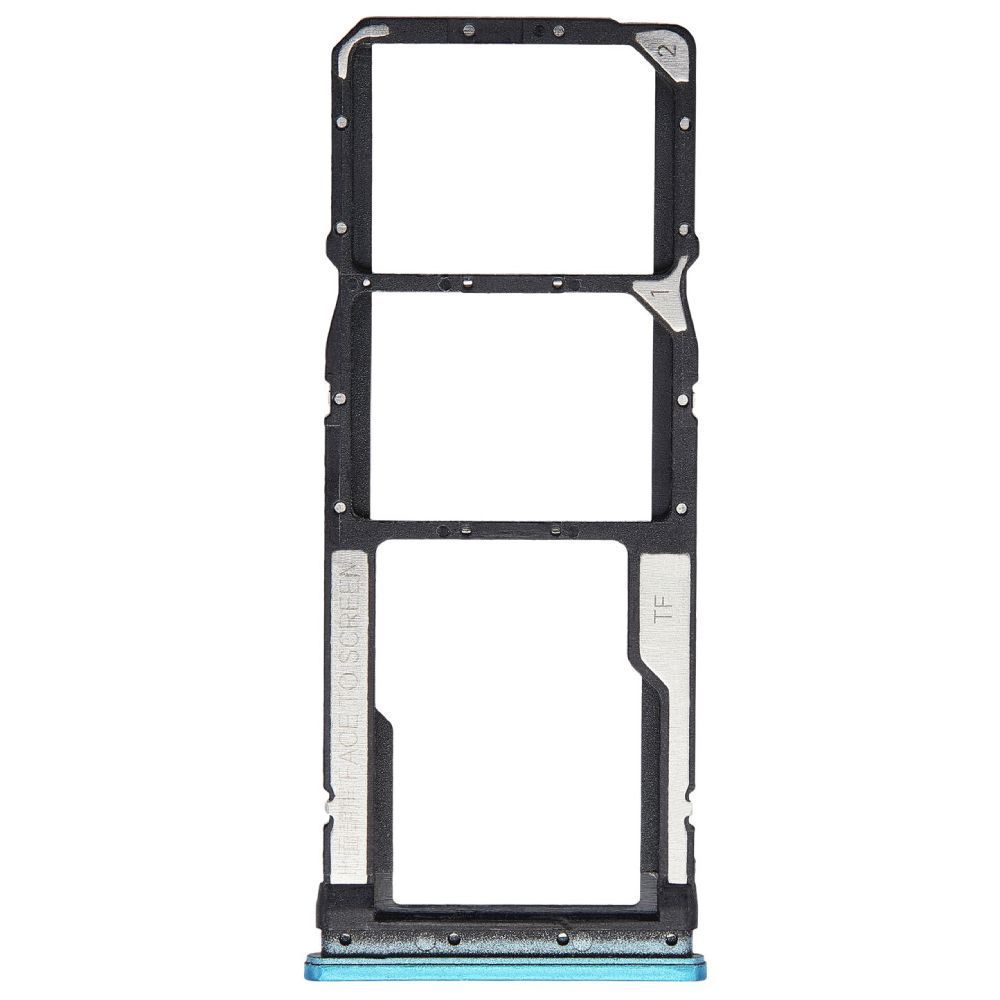 Держатель Sim-карты и карты памяти Xiaomi Redmi Note 9 Pro, Redmi Note 9S синий, на две Sim-карты 32295 фото