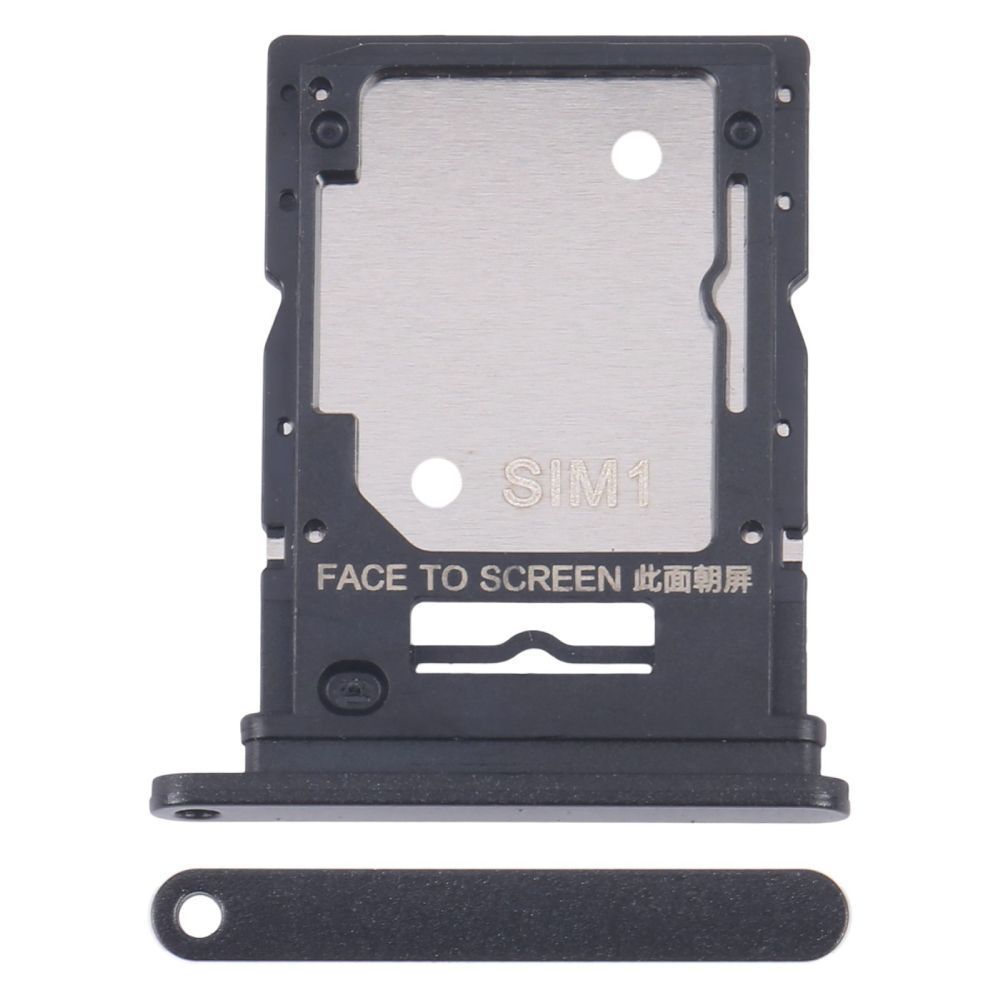 Держатель Sim-карты и карты памяти Xiaomi Redmi Note 13 4G черный, на две Sim-карты 30055 фото