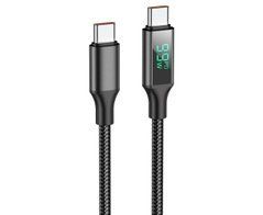 Кабель Borofone BU32 1m 100W PD Type-C на Type-C черный 25976 фото