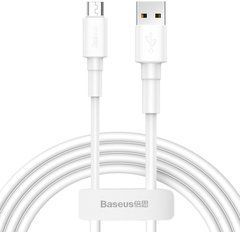 Кабель Baseus Mini White MicroUSB 2.4A (1 метр) (CAMSW-02) белый 19610 фото