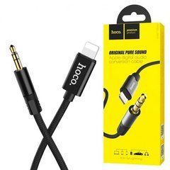 AUX кабель Hoco UPA13 1m Lightning-3.5 mm чорний 25683 фото