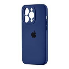 Чохол Silicone Case Full Cover iPhone 13 Pro Max Copy Square Protected Camera темно-синій 31696 фото