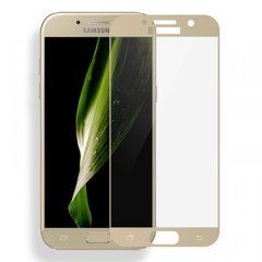 3D Защитное стекло для Samsung A520 Galaxy A5 (2017) золотистое 11764 фото