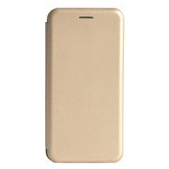 Чехол-книжка Premium Case под кожу Huawei Y7 (2019) золотой 17160 фото