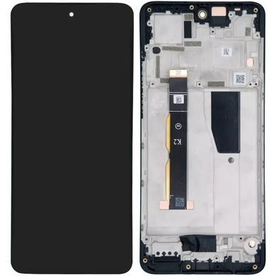 Дисплей для Motorola XT2347 Moto G84 з рамкою чорний P-OLED Хайкопія 30868 фото