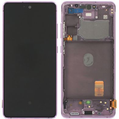 Дисплей для Samsung G780 Galaxy S20 FE, G781 з рамкою фіолетовий, Cloud Lavender OLED Хайкопія 32652 фото