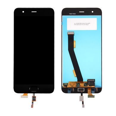 Дисплей для Xiaomi Mi6 черный (со шлейфом сканера отпечатка) 07273 фото