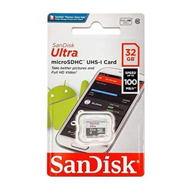 Карта пам'яті microSDHC (UHS-1) SanDisk Ultra 32Gb class 10 A1 (100Mb/s) 29056 фото