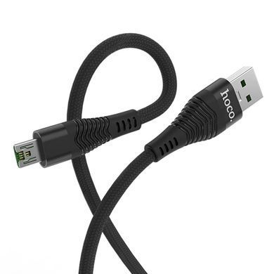 Кабель Hoco U38 Flash for Oppo 4A (1.2 метра) MicroUSB Black 13225 фото