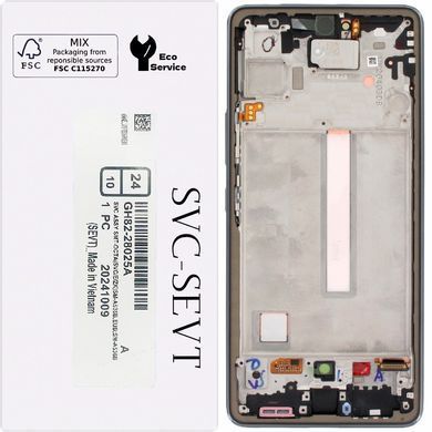 Дисплей для Samsung A536 Galaxy A53 (2022) з рамкою чорний Amoled Оригінал (GH82-28025A) 33453 фото