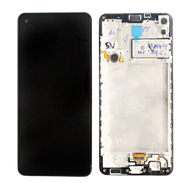 Дисплей для Samsung A217F Galaxy A21s с рамкой черный (GH82-22988A) Оригинал 18517 фото