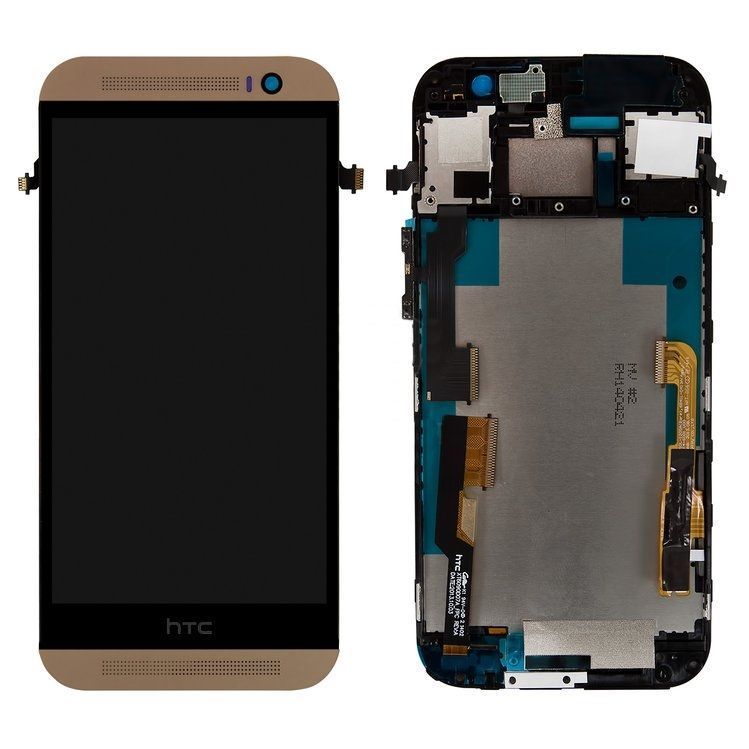 Дисплей HTC One M8 и рамкой золотой 05631 фото
