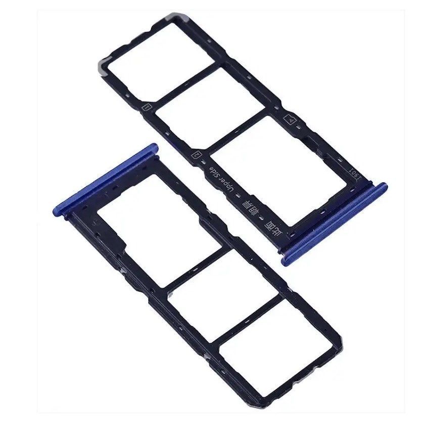 Держатель Sim-карты и карты памяти Vivo Y15, синий, Aqua Blue, на две Sim-карты 24313 фото