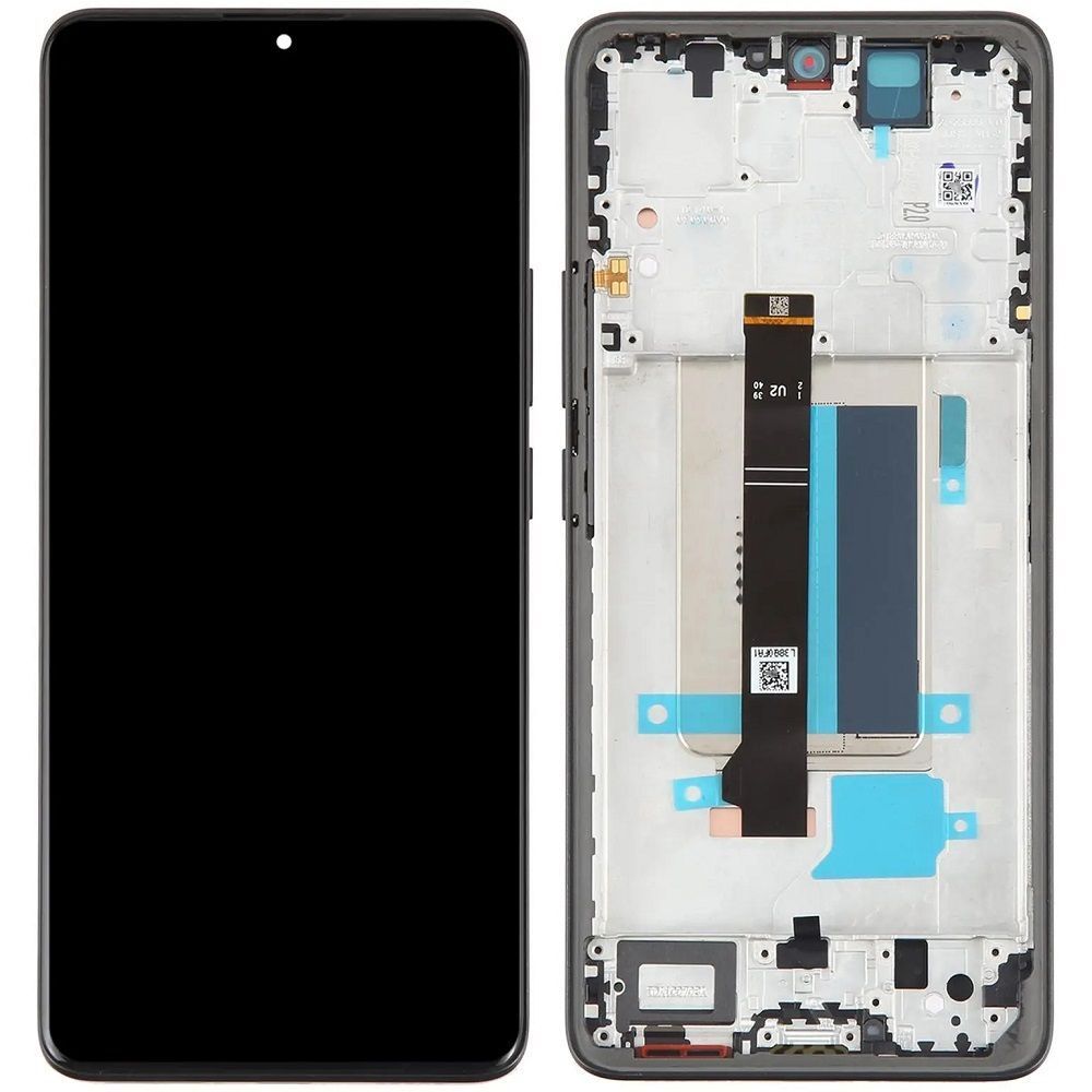 Дисплей для Xiaomi Redmi Note 13 Pro+, Pro Plus 23090RA98C, 23090RA98G, 23090RA98I с рамкой черный Amoled Оригинал Китай 30357 фото