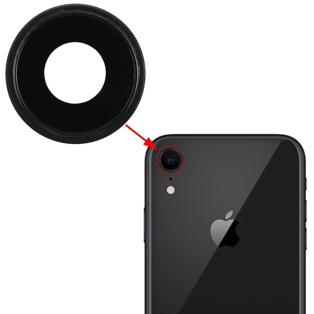Стекло камеры Apple iPhone XR серое + кольцо 12066 фото