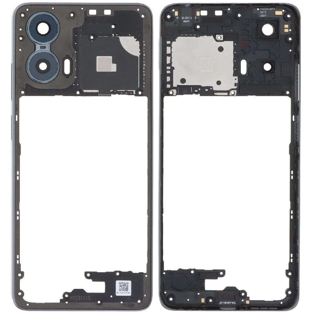 Рамка корпусу Motorola XT2423 Moto G24 сіра, Matte Charcoal зі склом камери 33604 фото