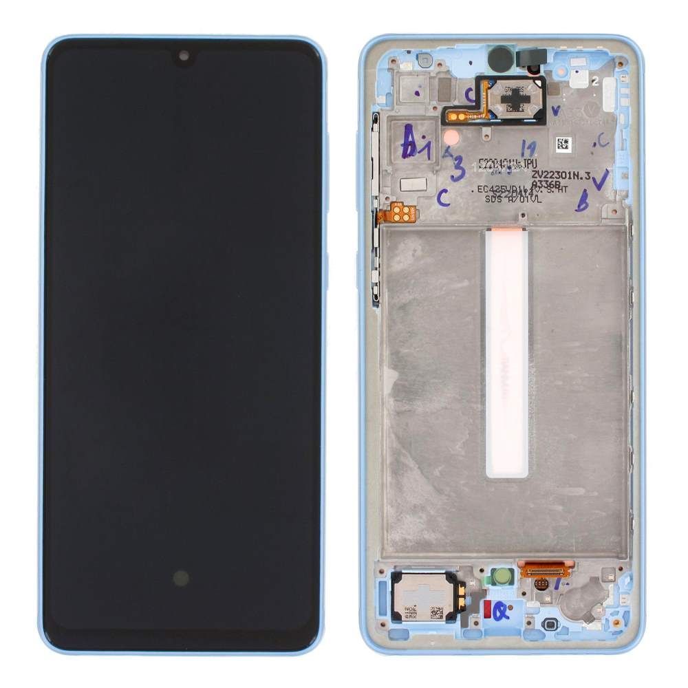 Дисплей для Samsung A336B Galaxy A33 5G с рамкой синий Оригинал Сервис GH82-28143C 27057 фото