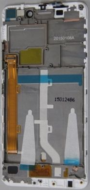 Дисплей для Lenovo S60 и рамкой белый 00086 фото