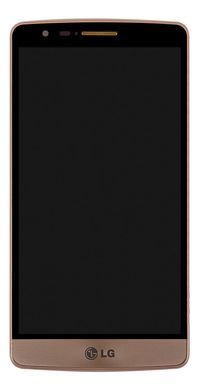 Дисплей для LG D724 G3s з рамкою золотистий 03123 фото