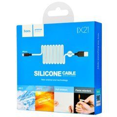 Кабель Hoco X21 Silicone MicroUSB (1 метр) White 13227 фото