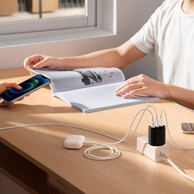 Мережевий зарядний пристрій Baseus Compact Charger 17W (3-USB) (CCXJ020101) чорний 27790 фото
