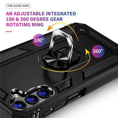 Чохол протиударний Samsung Galaxy A24 4G Robot Ring чорний 28098 фото