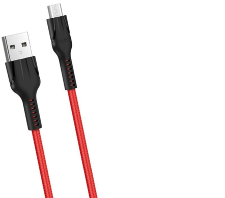 Кабель Hoco U31 (1.2 метра) MicroUSB красный 20095 фото