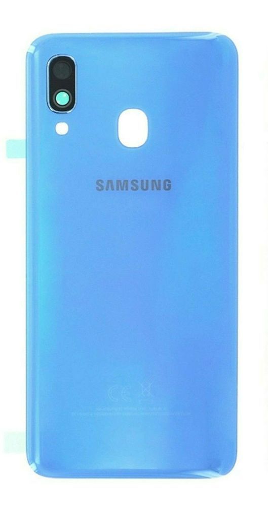 Задня кришка для Samsung A405 Galaxy A40 2019 блакитна, зі склом камери, Оригінал Китай 22837 фото