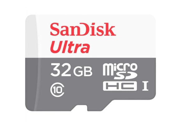 Карта пам'яті microSDHC (UHS-1) SanDisk Ultra 32Gb class 10 A1 (100Mb/s) (adapter SD) SDSQUNR-032G-GN3MA 29057 фото