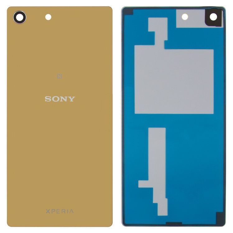 Задняя крышка для Sony E5603, E5606, E5633, E5653, E5663 Xperia M5 золотистая Оригинал Китай 08489 фото