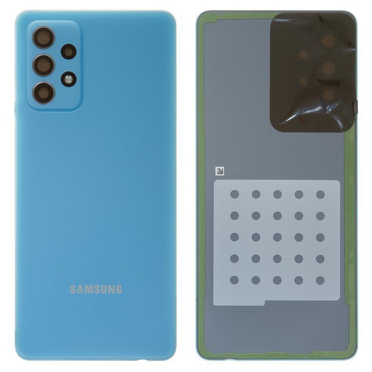 Задняя крышка для Samsung A725F Galaxy A72, A726B, синяя, Awesome Blue, со стеклом камеры, Оригинал Китай 24844 фото