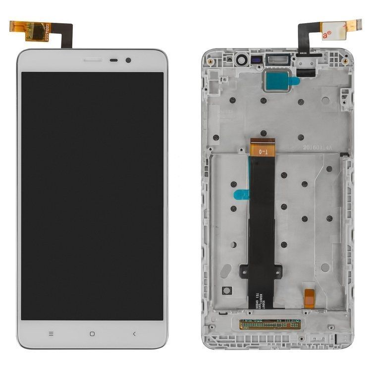 Дисплей для Xiaomi Redmi Note 3 Pro з рамкою білий 07274 фото
