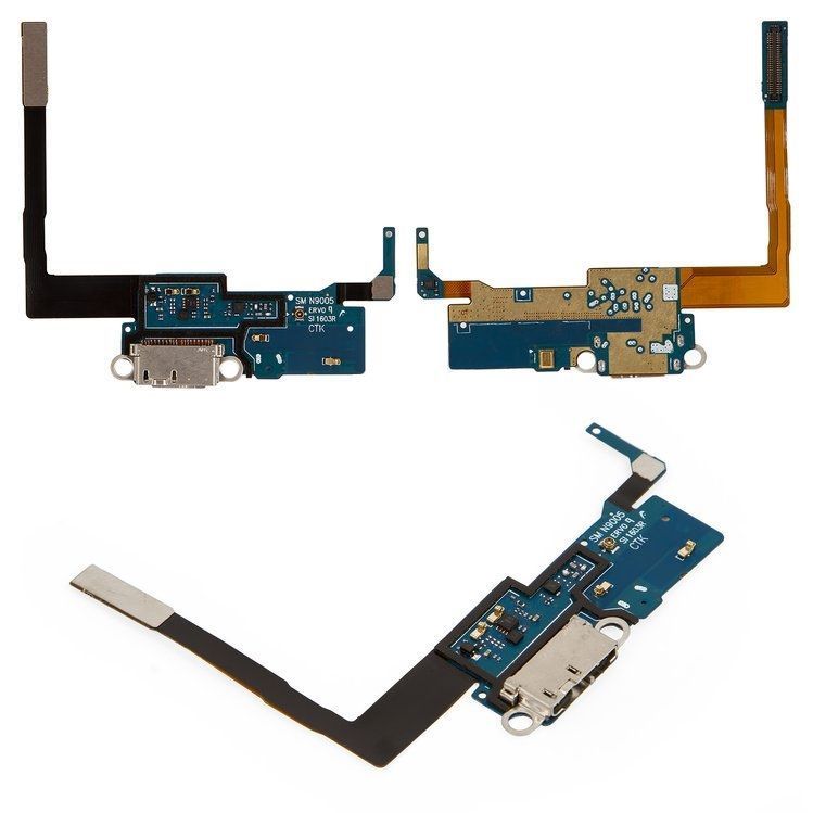 Нижняя плата для Samsung N900 Galaxy Note 3, N9000, N9005, N9006 с разьемом зарядки и микрофоном 07428 фото