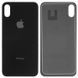 Задняя крышка для Apple iPhone X черная, со стеклом камеры 08830 фото