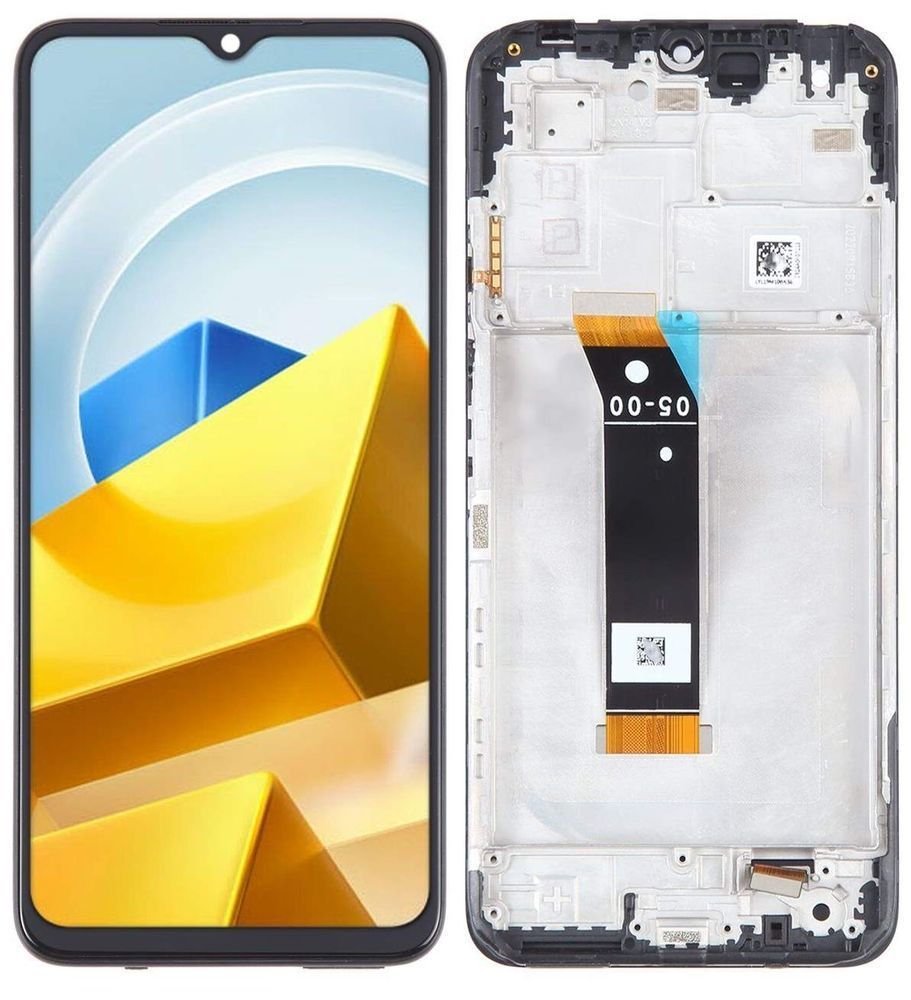 Дисплей для Xiaomi Redmi 10 5G, Redmi Note 11E, Poco M4 5G, Poco M5 с рамкой черный 28442 фото