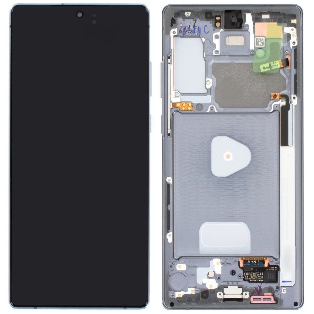 Дисплей для Samsung N980, N981 Galaxy Note 20 з рамкою сірий Mystic Gray OLED Хайкопія 31599 фото
