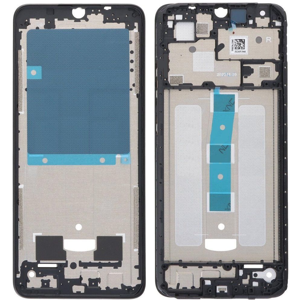 Рамка дисплея для Xiaomi Redmi 12C, Redmi 11A, Poco C55 чорна 31183 фото
