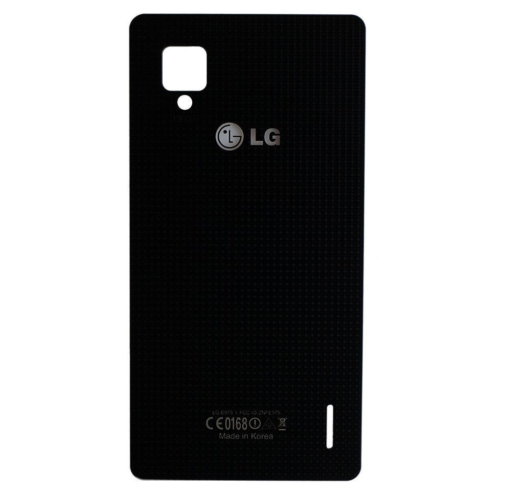 Задняя крышка для LG E975 Optimus G черная, без рамки 04983 фото